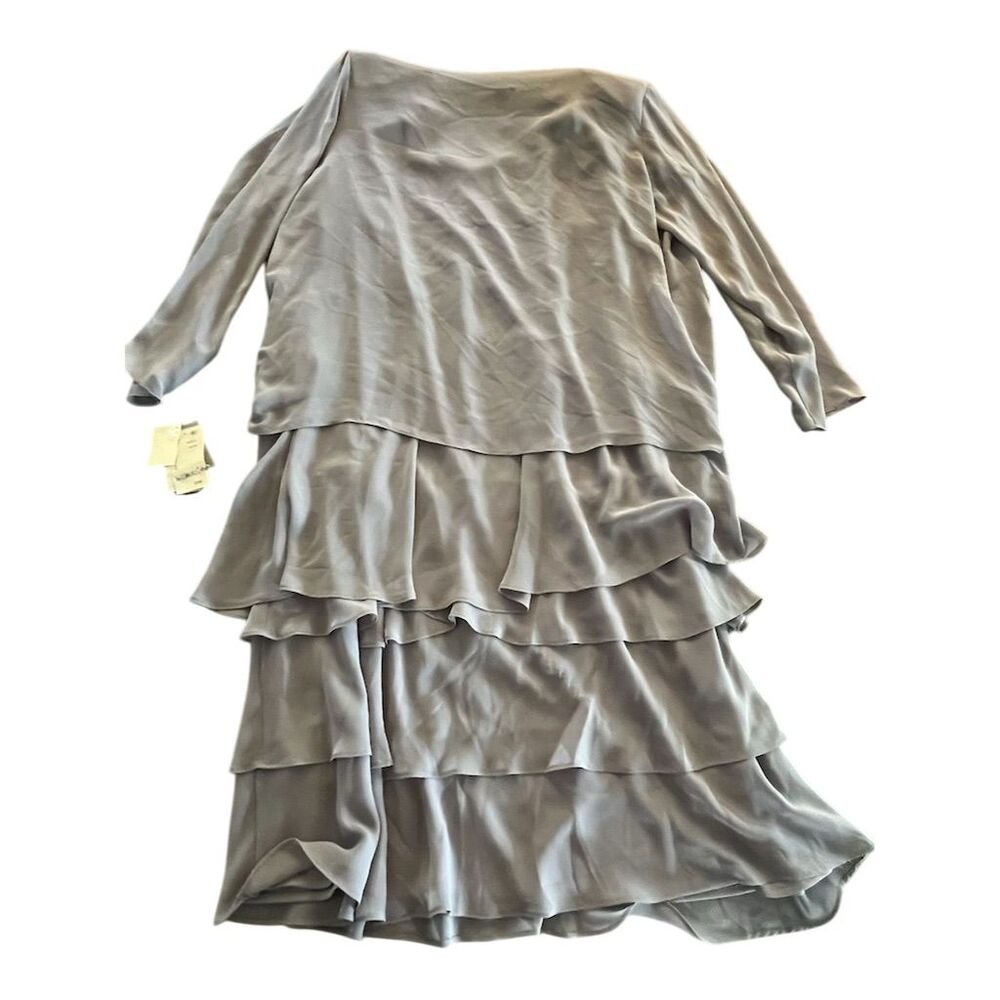 S.L. Fashions Women's Plus Size 22 W Silver 2-Piece Dress Set Formal - Picture 2 of 11